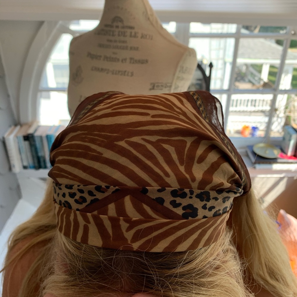 Animal print headscarf